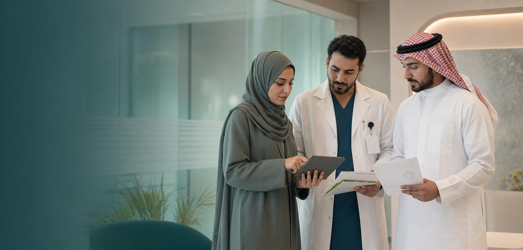 فريق جودة صحي سعودي يراجع متطلبات الامتثال باستخدام منصة رقمية