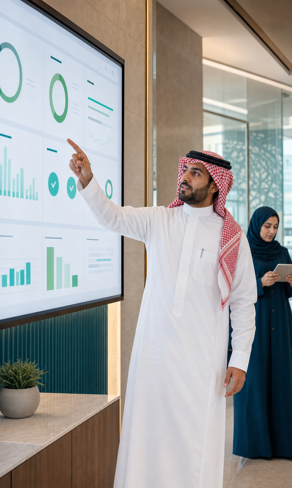 مدير جودة سعودي يتابع جاهزية المنشأة